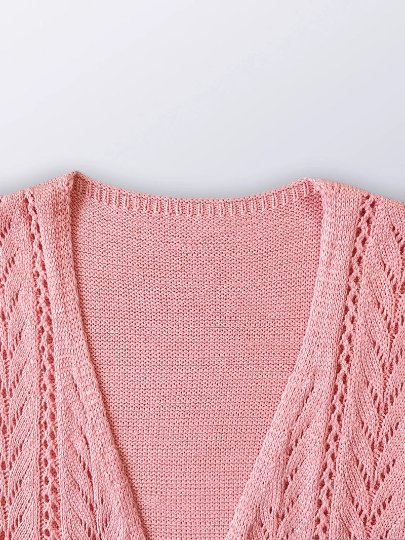 Maya – Cardigan ajouré manches courtes