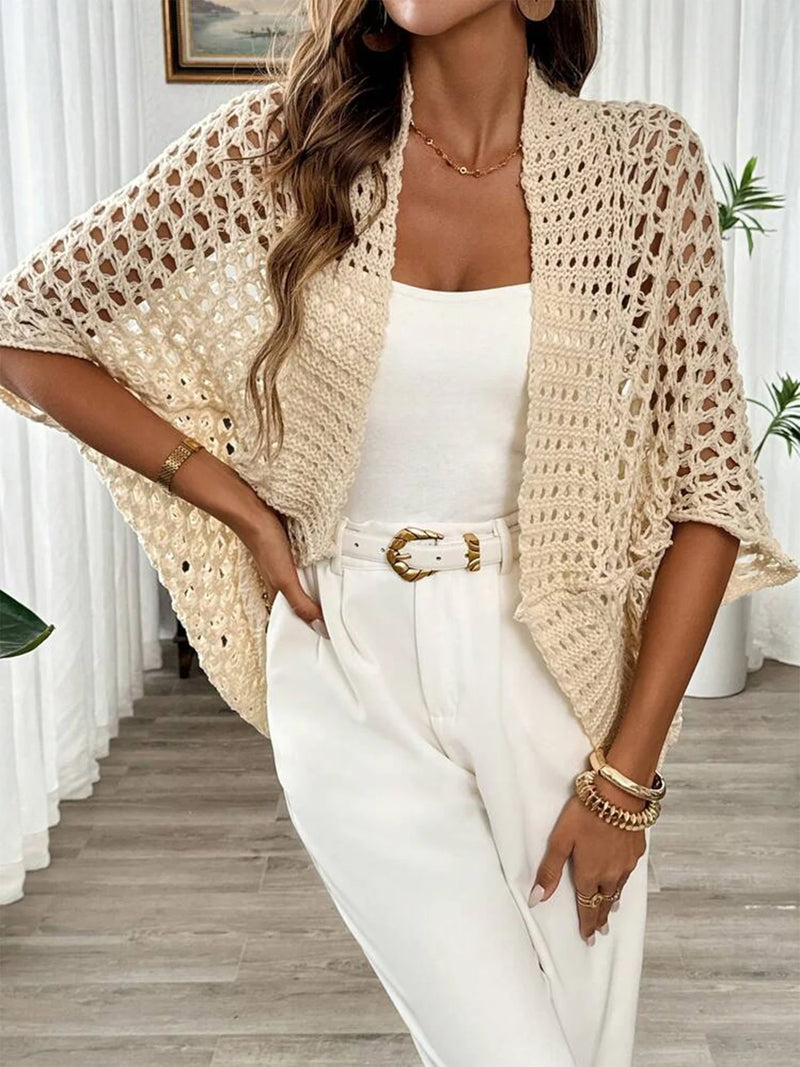 Alma – Cardigan ajouré en tricot élégant et léger
